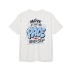 Move at your own pace, but never stop-Unisex Heavy Oversize Tee