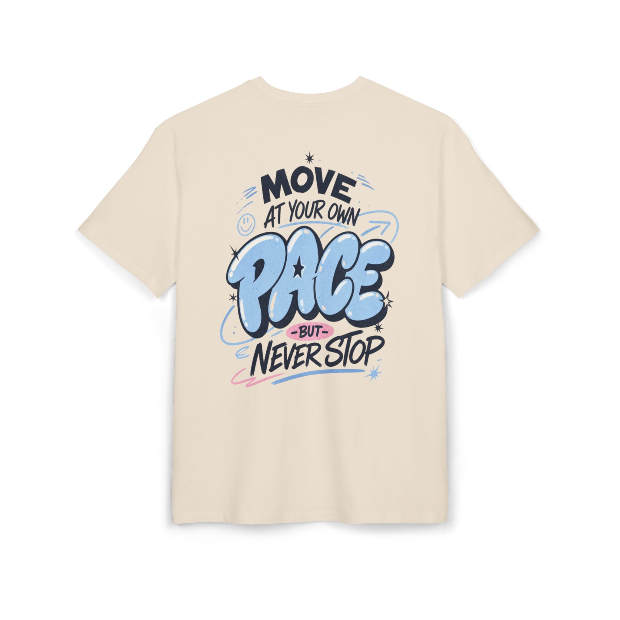 Move at your own pace, but never stop-Unisex Heavy Oversize Tee